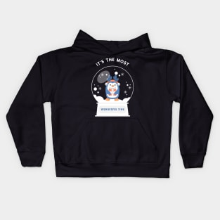 Its the Most Wonderful Time Christmas Penguin Kids Hoodie